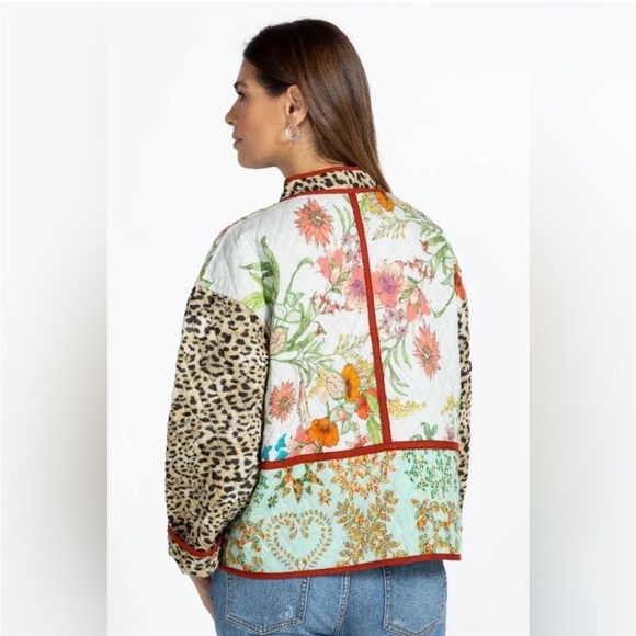 Johnny Was Liliana Quilted Pocket Coat Jacket Leopard Print Animal Cheetah XS/S - Picture 5 of 16
